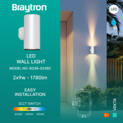 BRY-VEKTA-D-WL.2-WHT-2x9W-3IN1-IP65-WALL LIGHT - 3