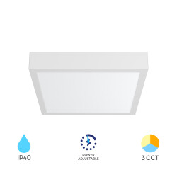 BRY-VENUS-SRP-12W-SQR-WHT-3IN1-W3-LED PANEL LIGHT - 