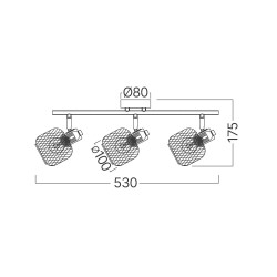 BRY-W001C-3H-3xE14-WDN-CEILING LIGHT - 4