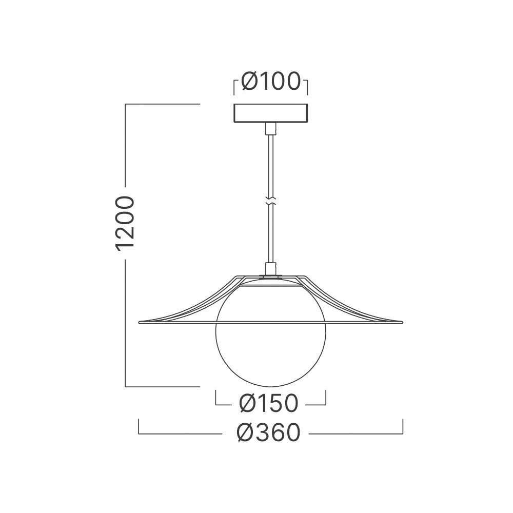BRY-W004R-1H-1xE27-BLC-PENDANT LIGHT - 4