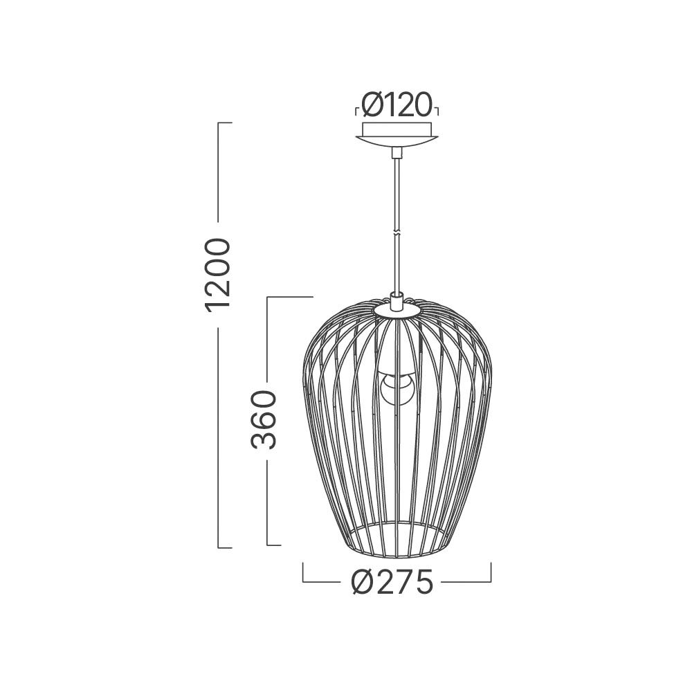 BRY-W005R-1H-1xE27-BLC-PENDANT LIGHT - 4