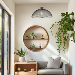 BRY-W006R-1H-1xE27-BLC-PENDANT LIGHT - (1)