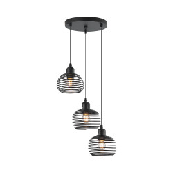 BRY-W008R-3H-3xE27-BLC-PENDANT LIGHT - 