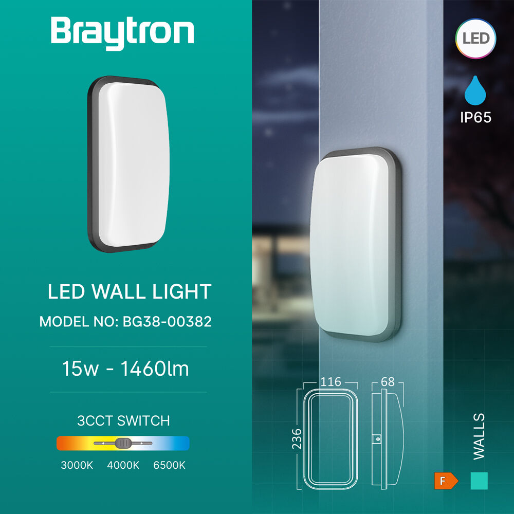 BRY-WALLS-B-ELP-GRY-15W-3IN1-IP65-WALL LIGHT - 3