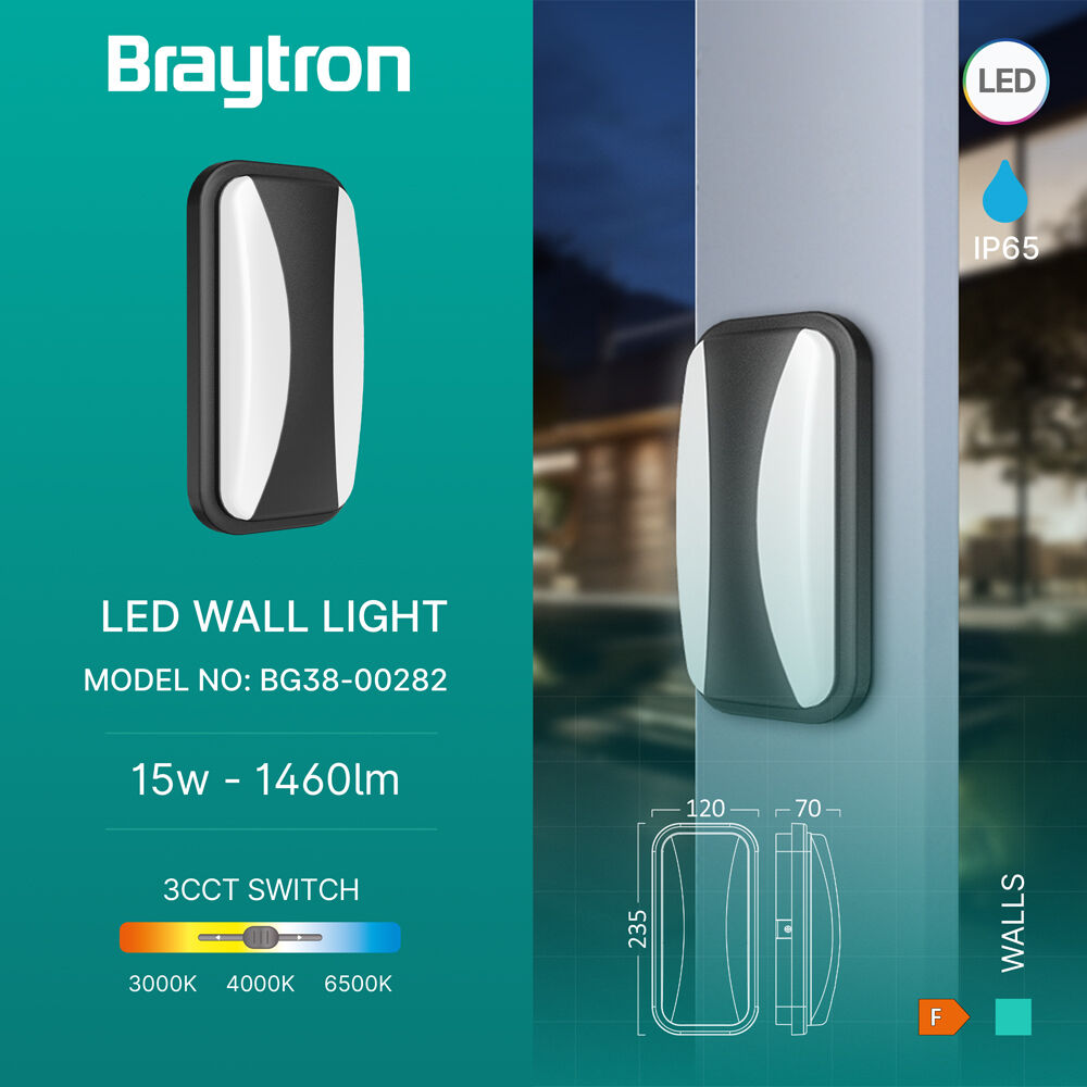 BRY-WALLS-C-ELP-GRY-15W-3IN1-IP65-WALL LIGHT - 3