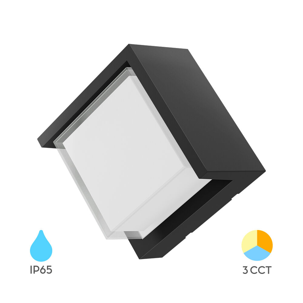 BRY-WALLS-G1-SQR-BLC-15W-3IN1-IP65-WALL LIGHT - 1