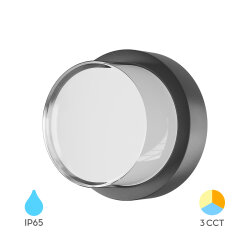 BRY-WALLS-G2-RND-GRY-15W-3IN1-IP65-WALL LIGHT - 1