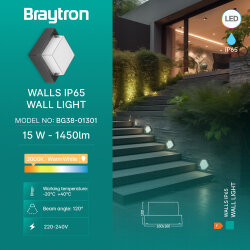 BRY-WALLS-G2-SQR-BLC-15W-3000K-IP65-WALL LIGHT - 3