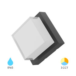 BRY-WALLS-G2-SQR-GRY-15W-3IN1-IP65-WALL LIGHT - 1