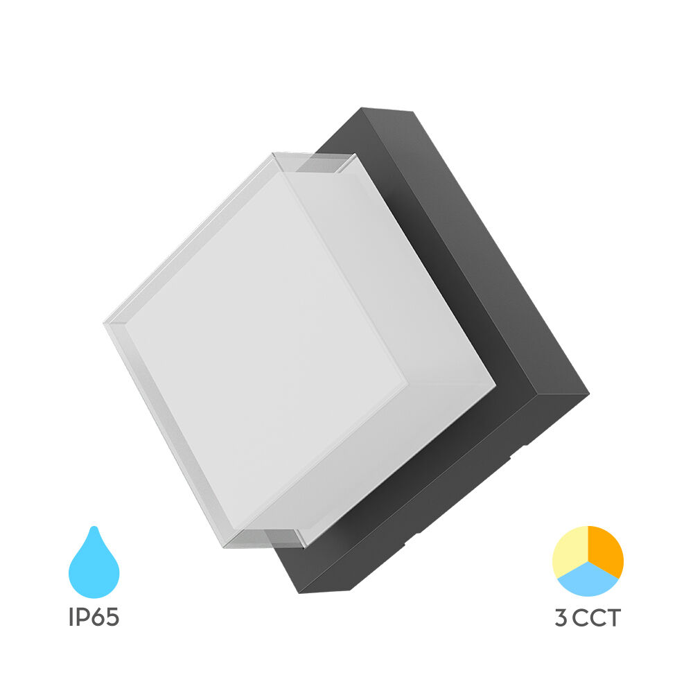 BRY-WALLS-G2-SQR-GRY-15W-3IN1-IP65-WALL LIGHT - 1