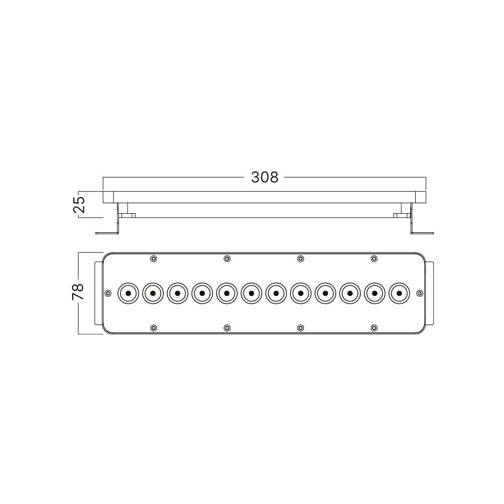 BRY-WASHER-12LED-30D-30CM-3000K-GRY-WALL WASHER - 4