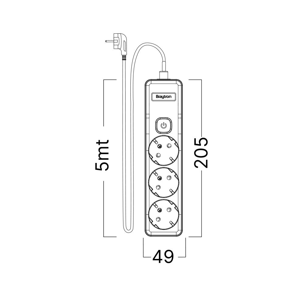 BRY-XLINE-3WAY-EU-SWC-3x1,5mm2-5M-EXT.SOCKET - 7