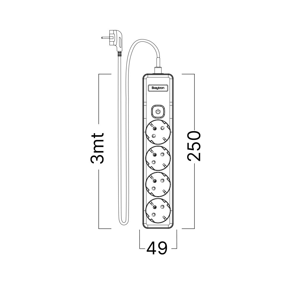 BRY-XLINE-4WAY-EU-SWC-3x1,5mm2-3M-EXT.SOCKET - 7