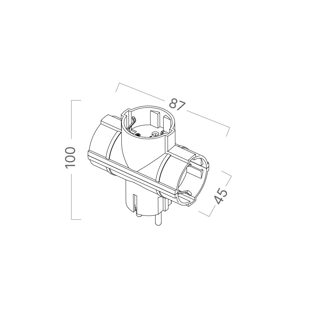 BRY-XLINE-HR3-3WAY-W/CP-EU-SOCKET - 3